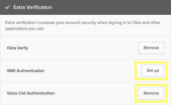 okta extra verification